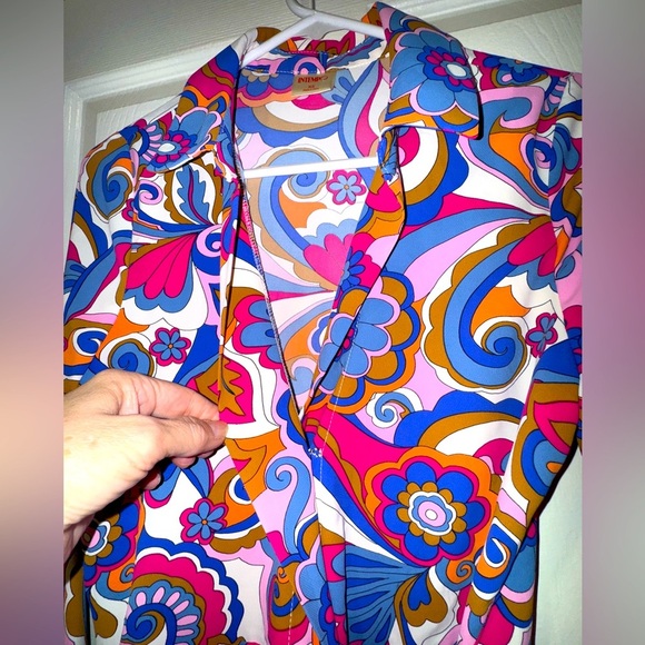 INTEMPO WOMEN'S MIDI DRESS MULTICOLOR LONG SLEEVE WRAP DRESS SIZE XS - Picture 3 of 15